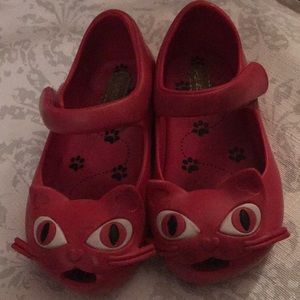 Mini Melissa red rubber shoes